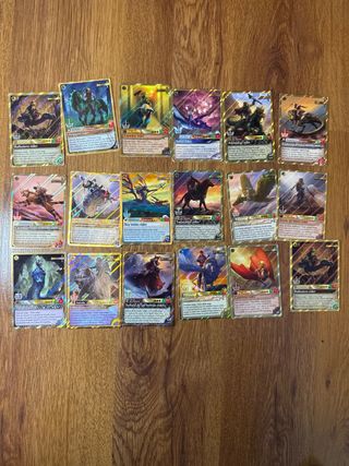 200 Cartas Fantasy Riders 2019 con caja y album.