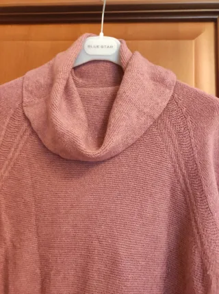 Pullover dolcevita rosa/viola