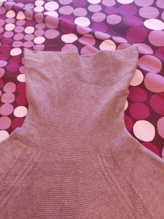 Pullover dolcevita rosa/viola