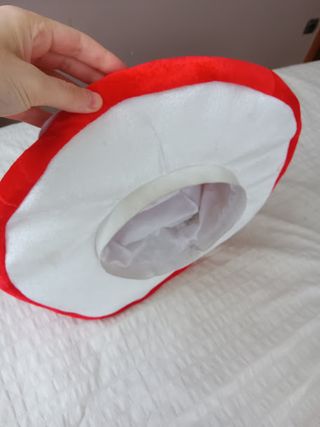 Gorro disfraz seta rojo y blanco