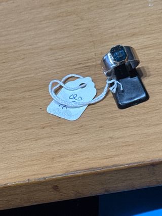 Anillo Plata 925 con Piedra Azul Hecho a Mano