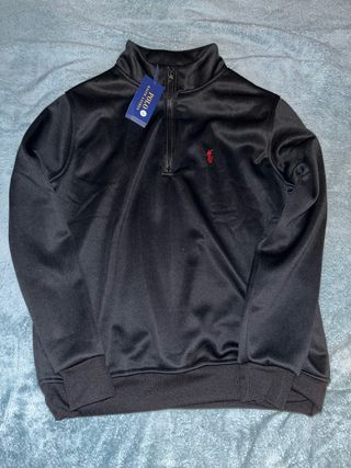 Sudadera Polo Ralph Lauren Negra Media Cremallera