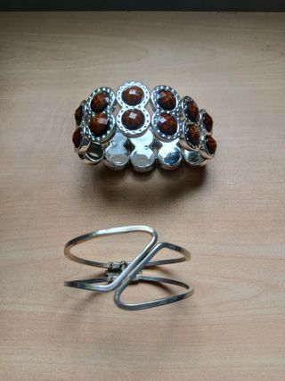 Pack 5 pulseras doradas y plateadas