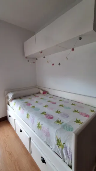 Cama 90x190 Madera Blanca