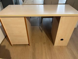 Escritorio 130x55cm con cajonera azul