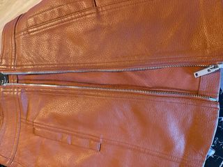 Falda marrón efecto piel