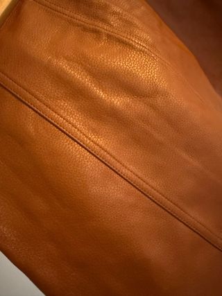 Falda marrón efecto piel