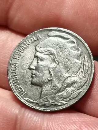 Moneda 5 céntimos República Española 1937