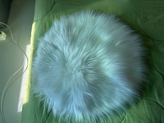 Manta redonda peluda para fotos