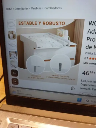 Cambiador bebé 80x80