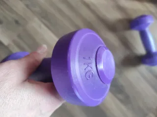 Banco de abdominales, mancuernas y step