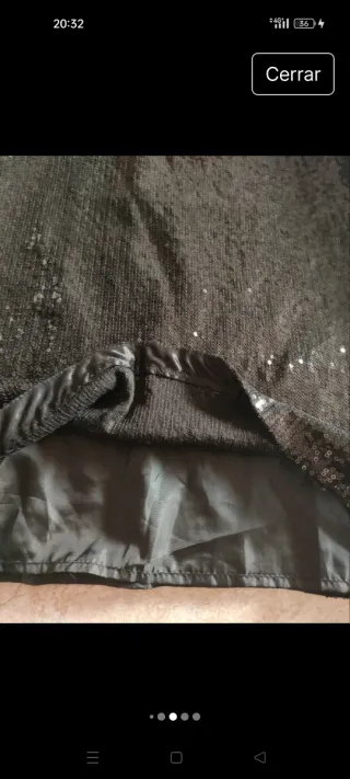 Vestido lentejuelas negro TRF Zara