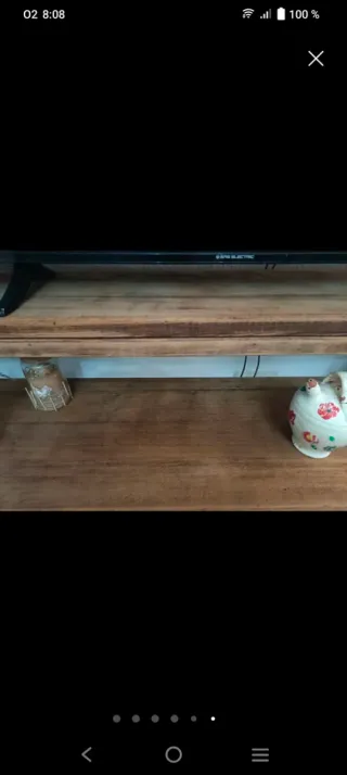 Estantería de roble y blanco