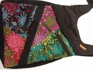 Mochila Mugling Patchwork Flores Cremalleras