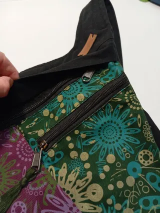 Mochila Mugling Patchwork Flores Cremalleras