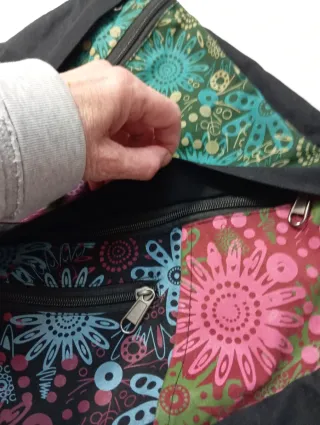 Mochila Mugling Patchwork Flores Cremalleras