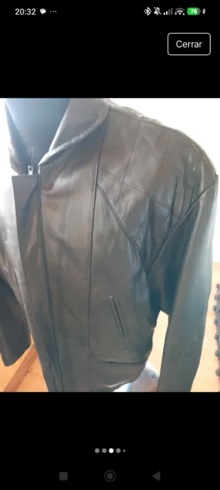 Chaqueta de Piel Auténtica Negra