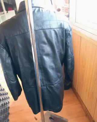 Chaqueta de Piel Auténtica Negra