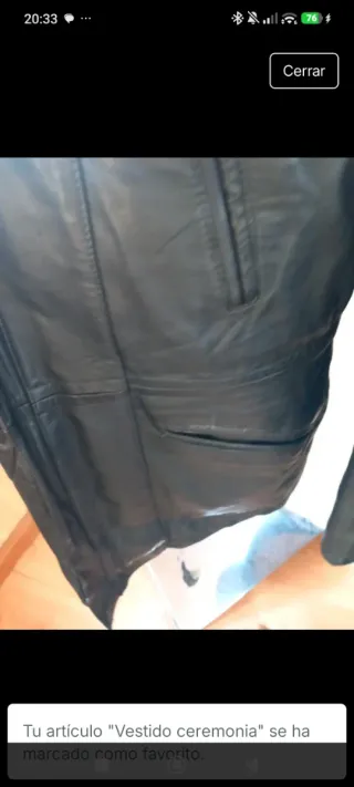 Chaqueta de Piel Auténtica Negra