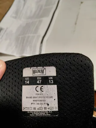 Botas Magnum Fox 8.0 Tácticas Talla 47