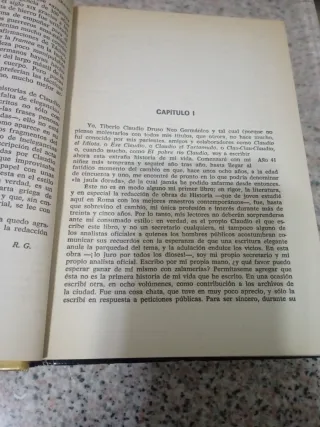 Libro Yo, Claudio de Robert Graves