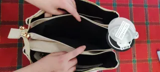 Borsa Roccobarocco bianca con tracolla oro