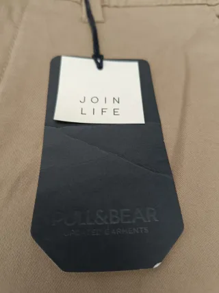 Pantalón Pull&Bear Slim Fit Beige Talla M