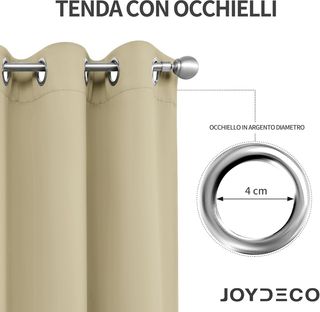 Tende oscuranti termiche Joydeco beige 135x240cm