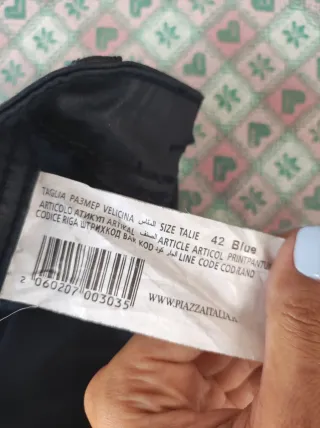 Pantaloni similpelle blu