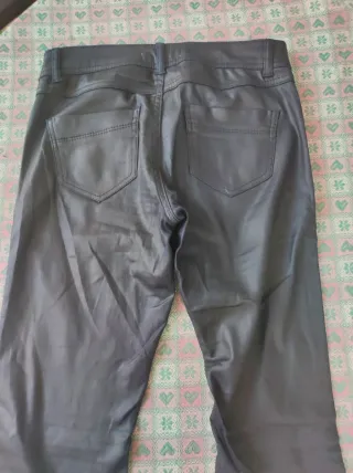 Pantaloni similpelle blu