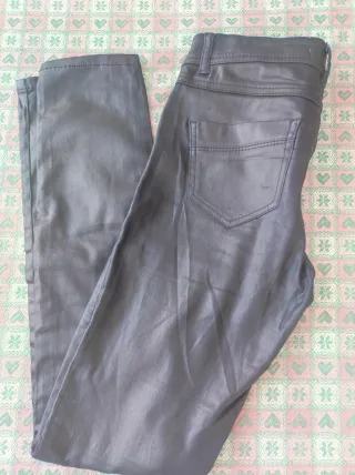 Pantaloni similpelle blu