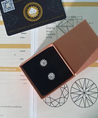 Pendientes FLOR MOISSANITAS