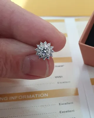 Pendientes FLOR MOISSANITAS