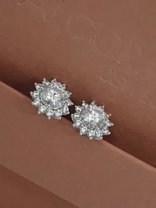 Pendientes FLOR MOISSANITAS