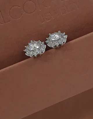 Pendientes FLOR MOISSANITAS