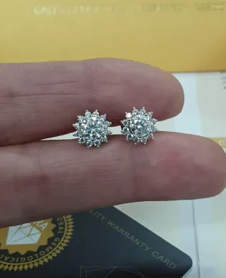 Pendientes FLOR MOISSANITAS