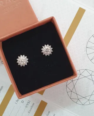 Pendientes FLOR MOISSANITAS