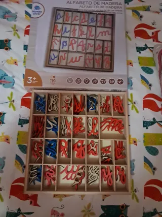 Alfabeto de Madera Letras Cursivas
