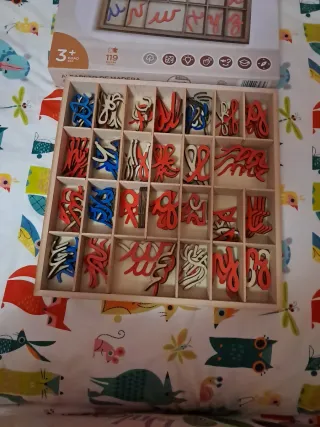 Alfabeto de Madera Letras Cursivas