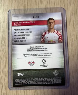 Christoph Baumgartner RB Leipzig Autograph Card