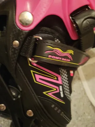 Patines en línea Talla 31-34 Rosa/Negro