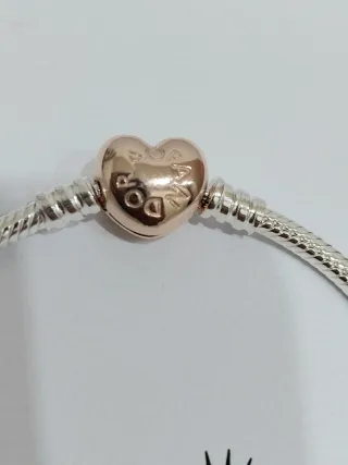 Bracciale Pandora Cuore Oro Rosa Argento