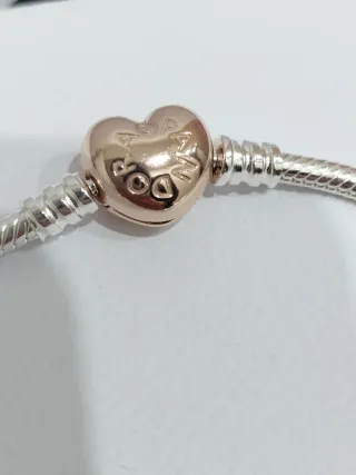 Bracciale Pandora Cuore Oro Rosa Argento