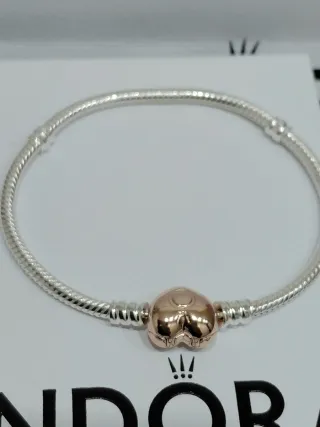 Bracciale Pandora Cuore Oro Rosa Argento