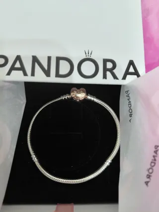 Bracciale Pandora Cuore Oro Rosa Argento