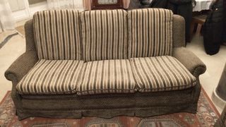 Sofá y 2 sillones de tela como nuevos