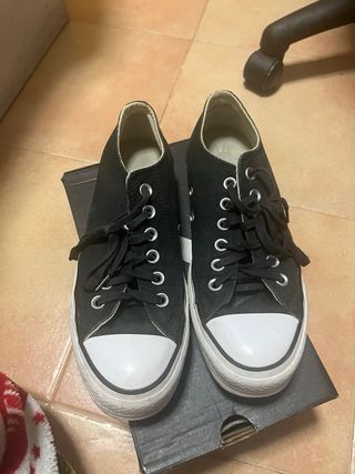 Converse plataforma negras