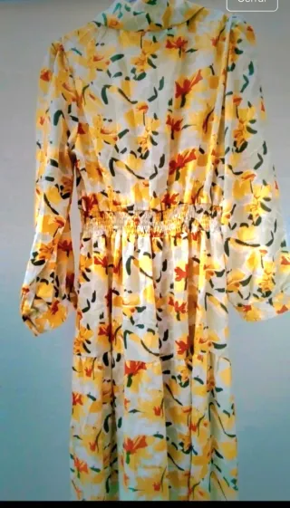 Vestido amarillo floral S