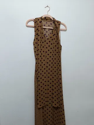 Vestido largo lunares Zara talla S