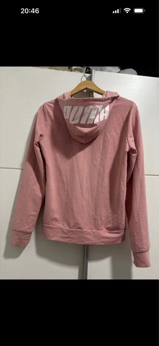 Sudadera Puma Rosa con Cremallera y Capucha